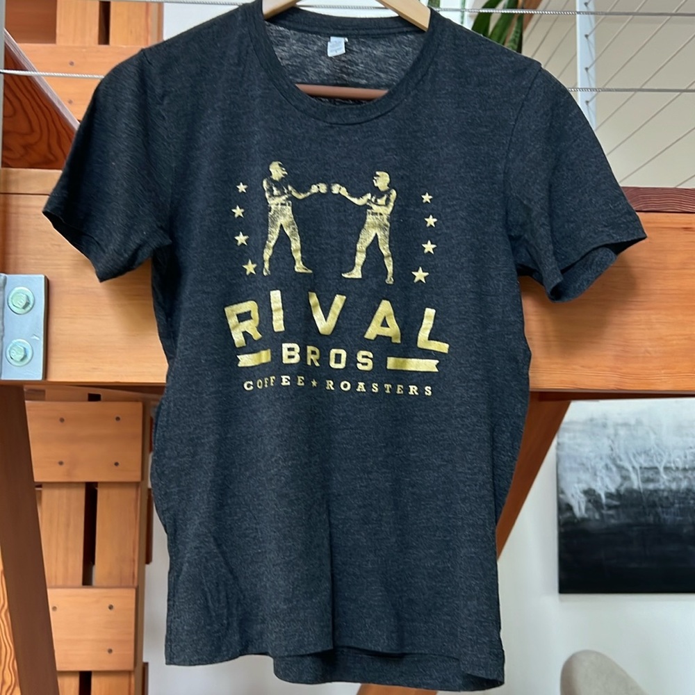 Rival Bros Coffee Roasters Metallic Gold Printed T
